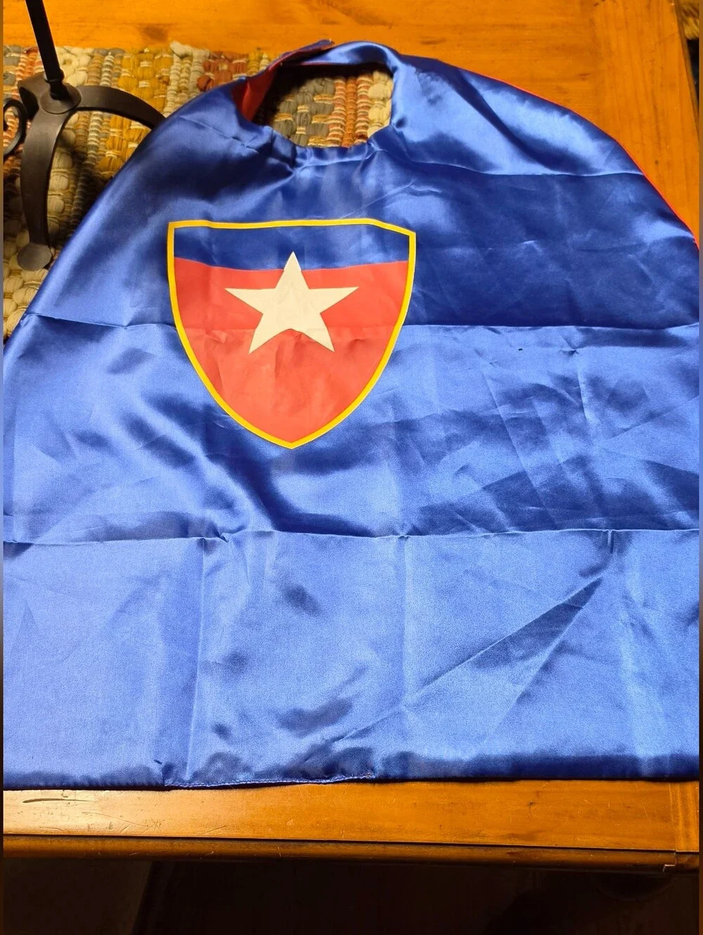Blue Star Shield Kids Superhero Cape